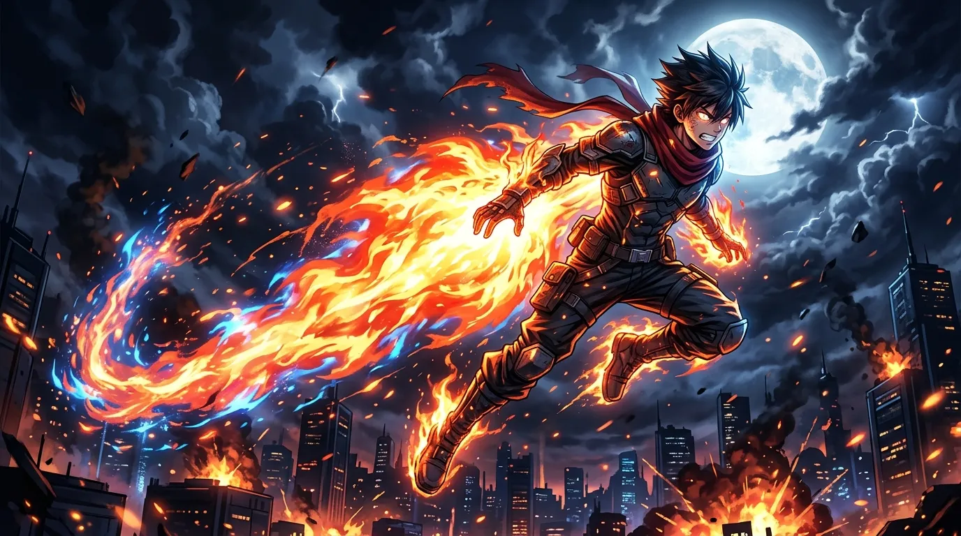 Pyrokinetic Flight Superpower
